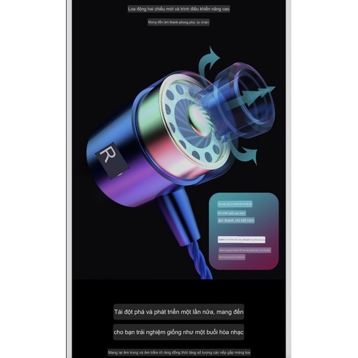 Tai Nghe Gaming bass mạnh Có Dây kim loại Nhét Tai Chơi Game Chống Ồn Có Mic In Ear Cho PC ĐT táo và các dòng điện thoại
