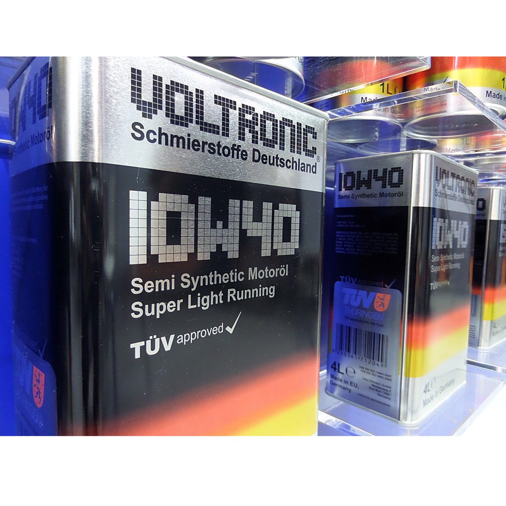 Voltronic - Nhớt bán tổng từ Đức Voltronic 10W-40 Semi Sythetic Motor Oil 4 lít