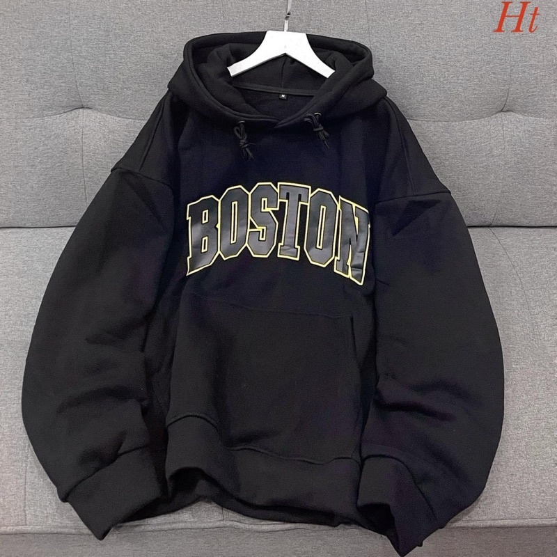 Áo hoodie chữ BOSTON