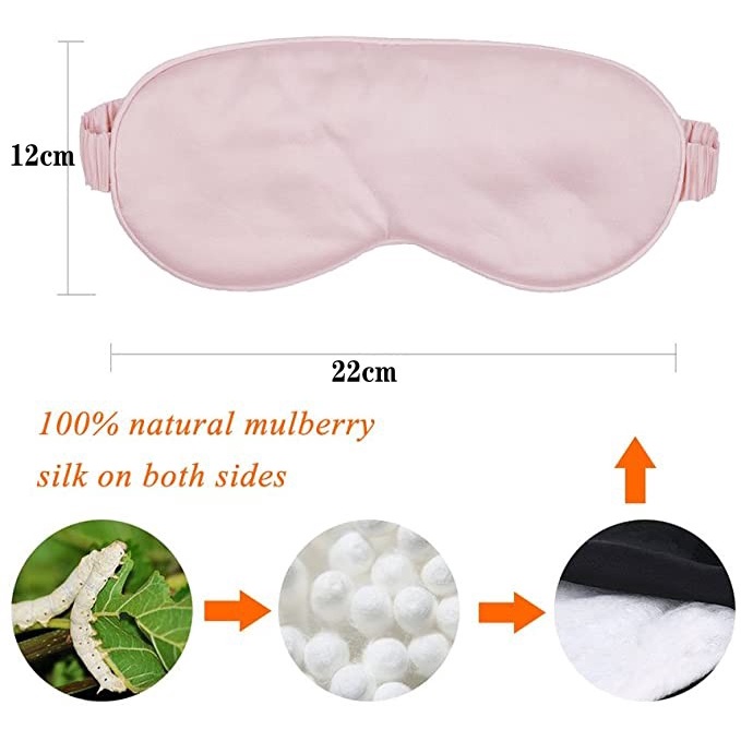 Miếng Bịt Mắt Ngủ Bằng Lụa 100% Tự Nhiên Mềm Mại Dùng Khi Đi Du Lịch