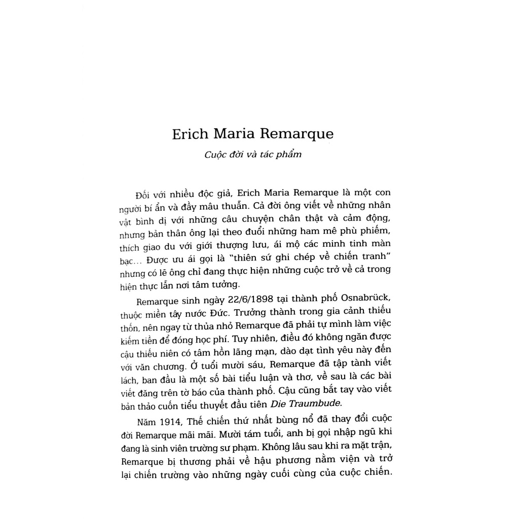 Sách - Bóng Tối Thiên Đường - Tuyển tập Erich Maria Remarque - Đông A