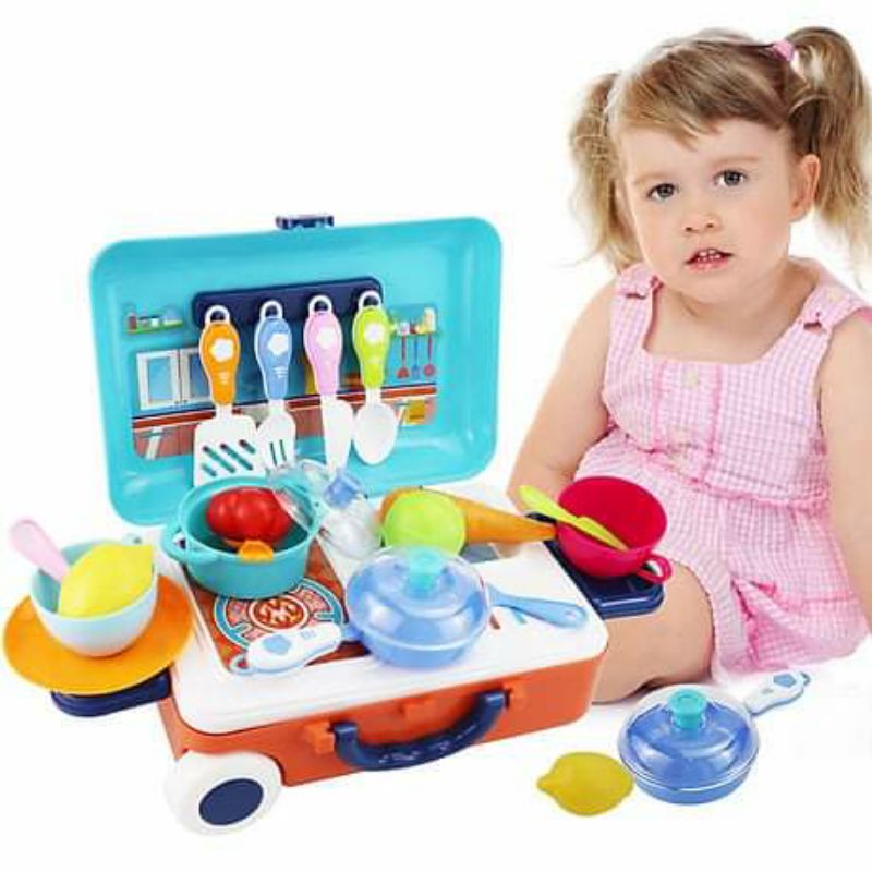 BỘ ĐỒ CHƠI NẤU ĂN KÈM VALI KÉO TIỆN DỤNG
