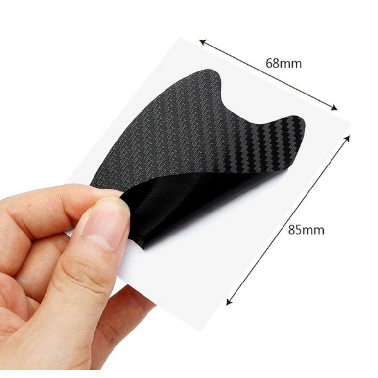 Bộ 4 Miếng Dán Bảo Vệ Tay Nắm Cửa Xe Hơi Bằng Sợi Carbon
