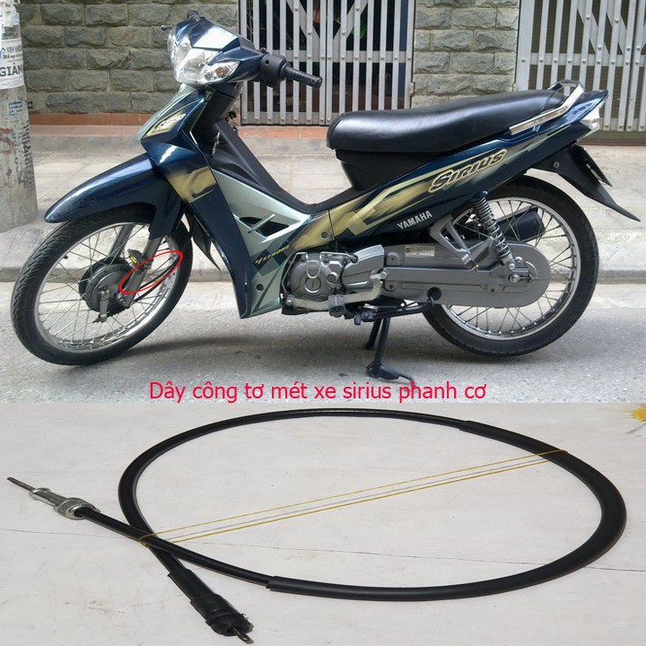 Dây thắng trước - Dây Công tơ mét xe SIRIUS YAMAHA xe Phanh CƠ