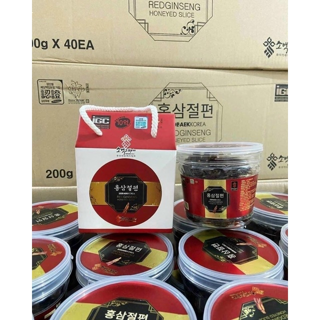 Hồng Sâm Thái Lát Tẩm Mật Ong Nguyên Chất Hàn Quốc Hộp 200gr