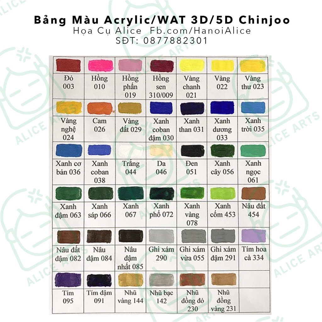 Màu Wat - Goache Gouache Chinjoo Color 25ml/100ml