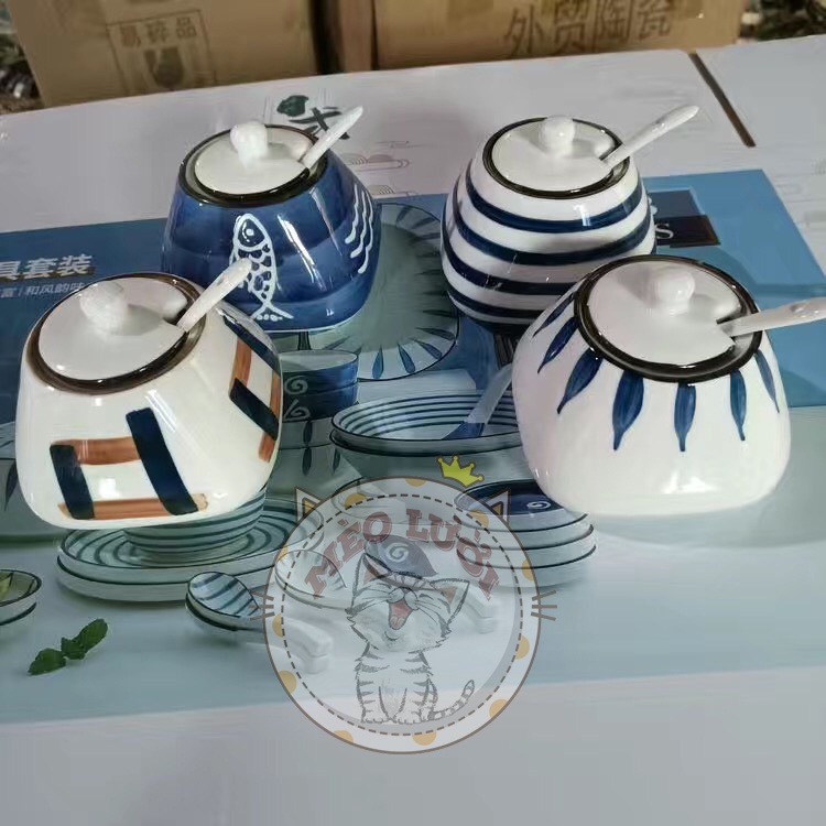 Hũ đựng gia vị bằng sứ cao cấp dùng trong nhà bếp
