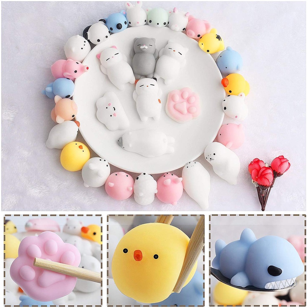 Đồ Chơi Mochi Siêu Mềm Giảm Căng Thẳng - Squishy Mochi - Đồ Chơi Nắn Bóp Squishy - Thư Viện Đồ Chơi