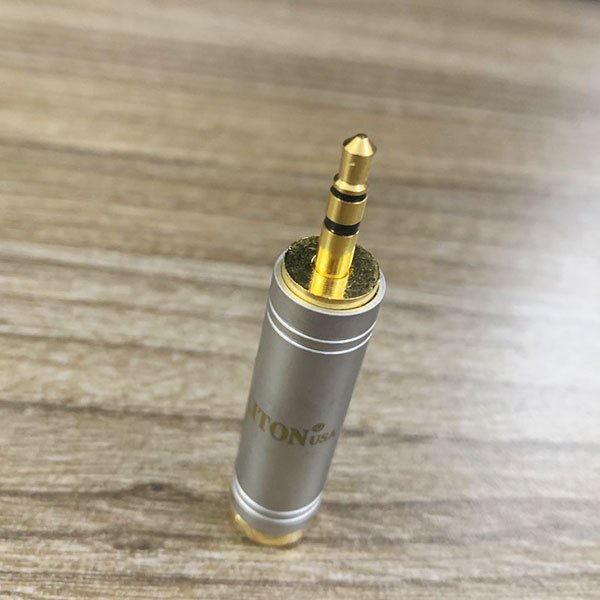01 Jack chuyển 3.5mm đực ra 6.35mm cái - Hàng Cao Cấp LITON USA