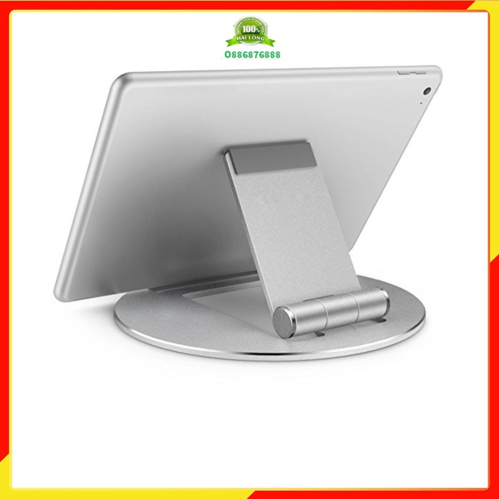 Giá Đỡ Điện Thoại Máy, iPad, Máy Tính Bảng Để Bàn Chất Liệu Hợp Kim Nhôm, Đế Silicon Chống Trơn Trượt.