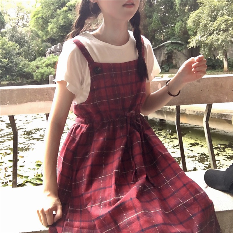 Váy yếm kẻ (có sẵn) ảnh thật ở cuối | BigBuy360 - bigbuy360.vn