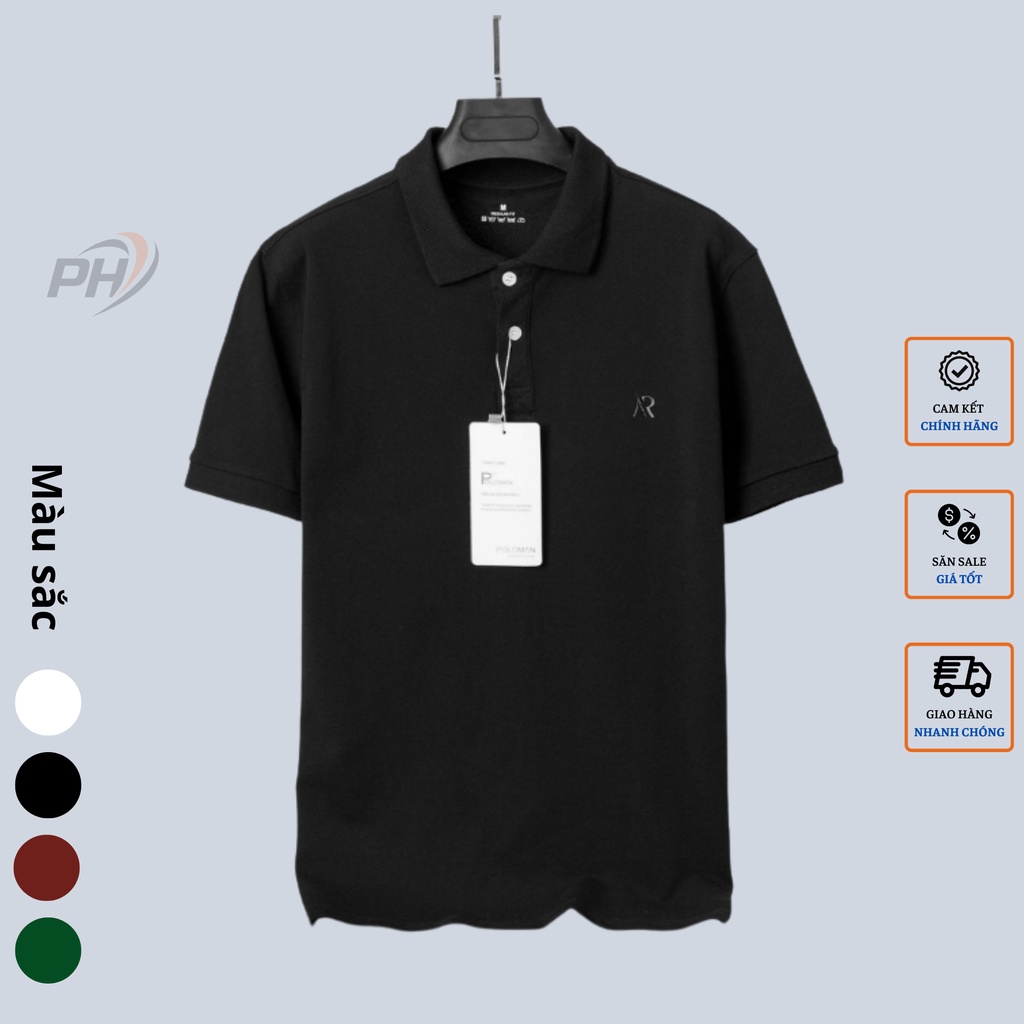 Áo Polo Nam túi ngực - Trắng, basic chất cotton cá sấu dày dặn mặc thoáng mát, full size phân phối độc quyền-PHSHOP204