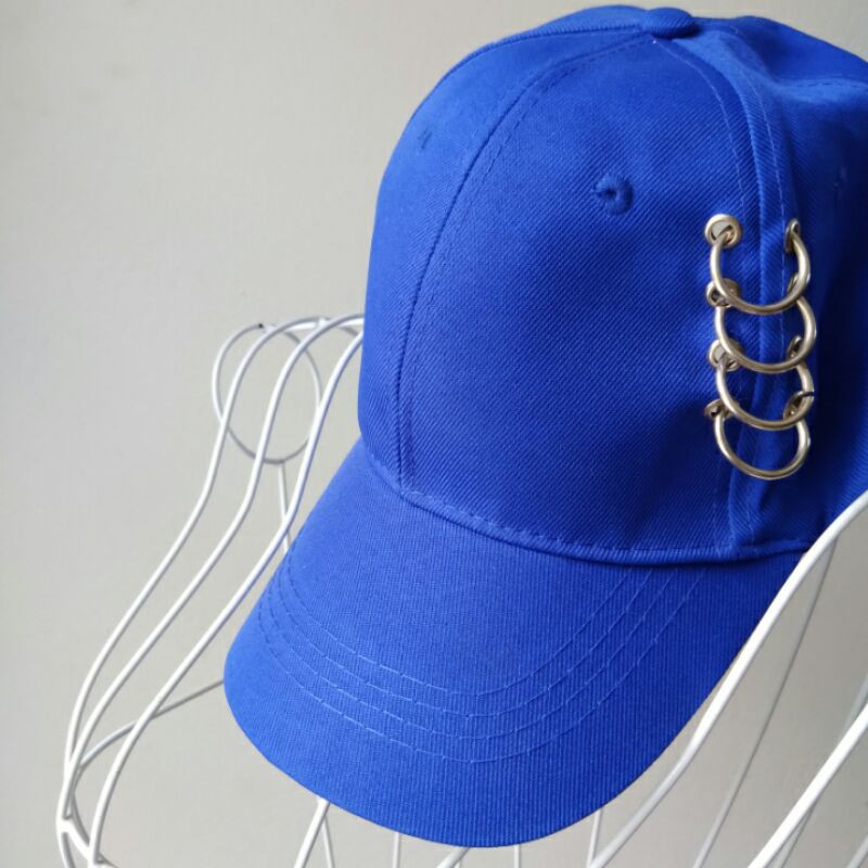 MŨ NÓN LƯỠI TRAI MÀU XANH XỎ 4 KHUYÊN