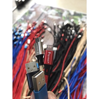 Cáp dù sạc nhanh 2A dài 2m Chân i.p,micro,type CAP01