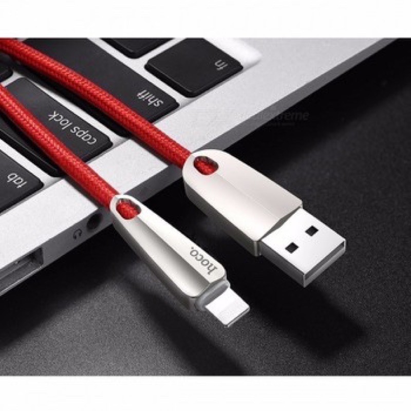 Cáp sạc tự ngắt khi đầy pin chính hãng hoco U35- Ko lo chai pin, chống cháy nổ điện thoại( Cổng USB cho iphone)