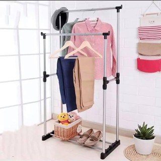 DÀN PHƠI QUẦN ÁO INOX 2 TẦNG [Freeship Đà Nẵng]