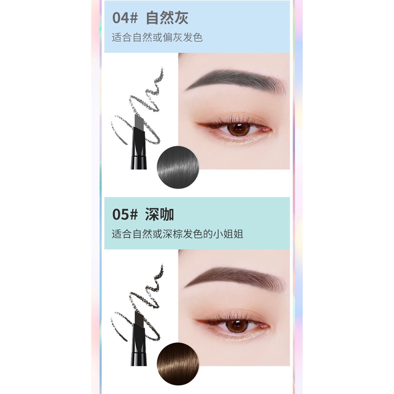 Set Bút Kẻ Lông Mày 6 Màu Lâu Trôi Chống Thấm Nước