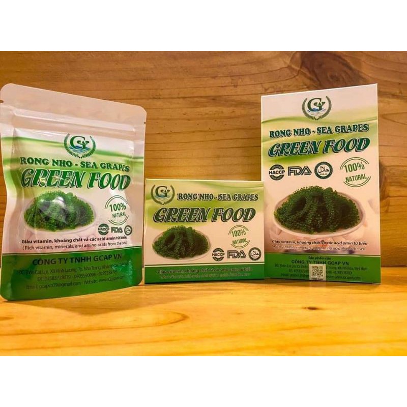 Rong nho tách nước Green Food Organic cao cấp  Mua 5 gói rong nho tặng Qùa Cột tóc dễ thương