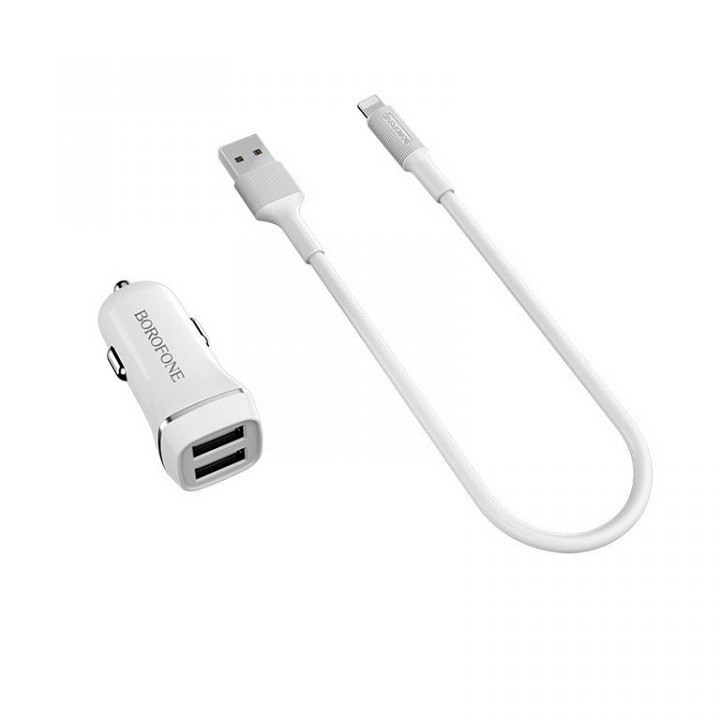 Bộ sạc xe hơi BOROFONE BZ2 Samsung (02 cổng USB)