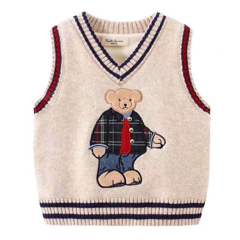 Áo GILE cho bé hình Gấu hàng cao cấp, chất đanh mịn, dày dặn