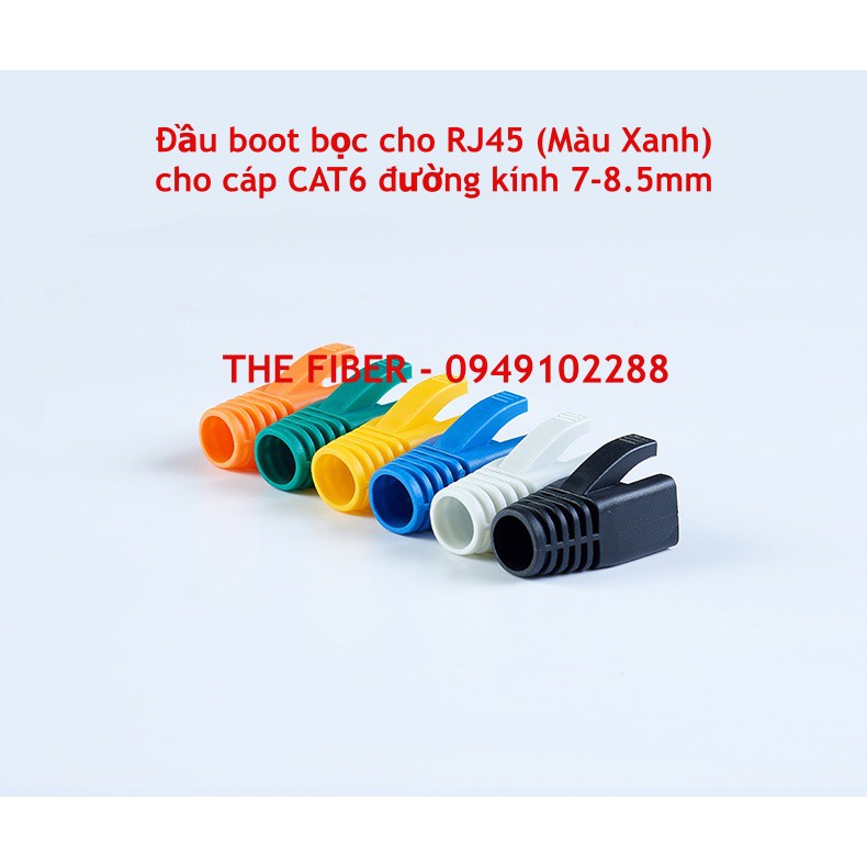 Đầu Boot bằng nhựa dẻo chụp đầu mạng RJ45 CAT6/CAT6A đường kính 7->8.5mm
