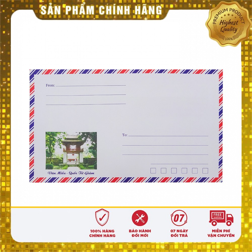 Bao thư bưu điện sọc  Minh Phúc, xấp 20 cái ✫ ✫ ✫ ♥♥