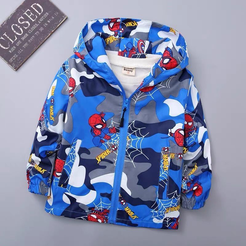 Áo Khoác Hoodie In Hình Người Nhện Cho Bé Trai