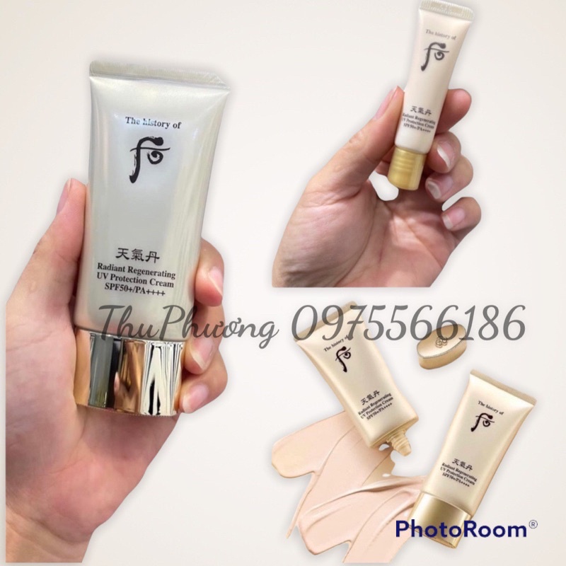 Tuýp Kem chống nắng tái sinh Whoo Radiant Rejuvenating UV Protection Cream 6ml