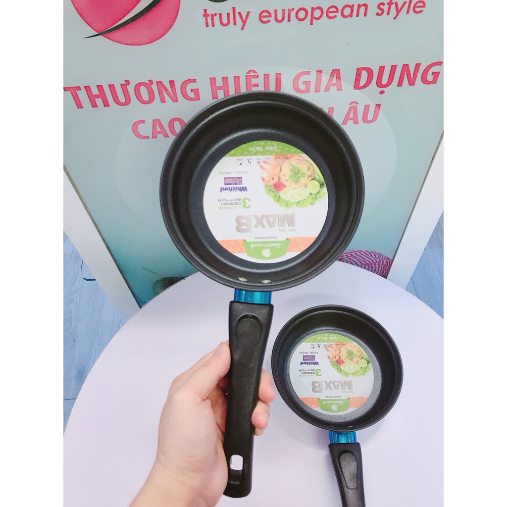 Chảo Inox chống dính 3 đáy Elmich Max B size 16cm - 26cm