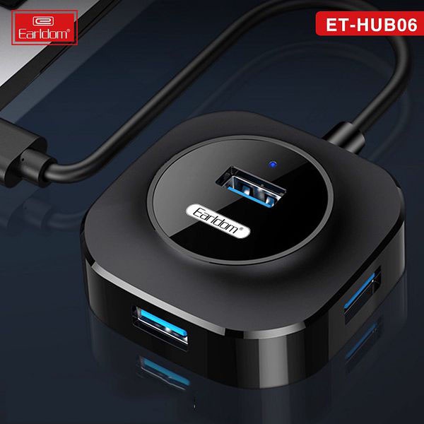 Hub chia 4 cổng usb KLH 06, bộ chia usb 1 ra 4 cho laptop, máy tính bàn tương thích mọi ổ usb