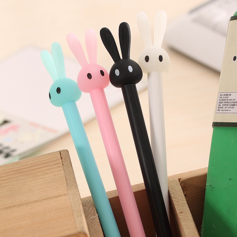 Bút gel nước mực đen hình thỏ cute dễ thương cho học sinh