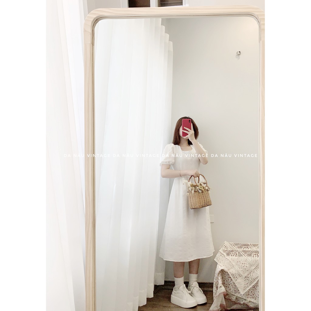 váy, đầm babydoll trắng tay bồng tiểu thư phong cách ulzzang phù hợp chụp ảnh kỉ yếu, đi chơi (ảnh thật, hàng sẵn) | BigBuy360 - bigbuy360.vn