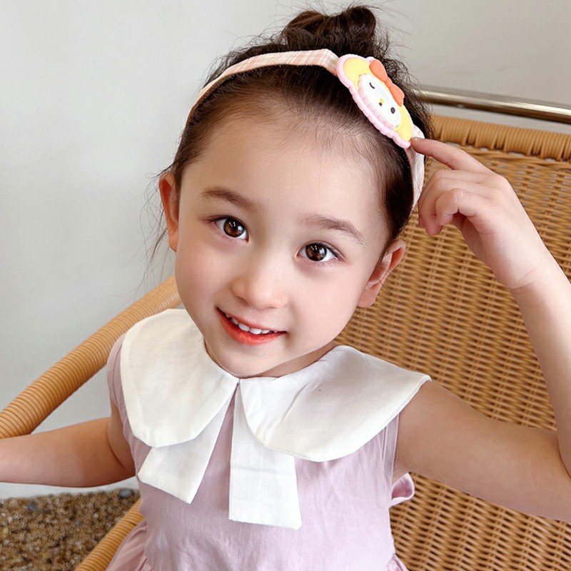 Băng Đô Cài Tóc Khóa Dán Họa Tiết Hoạt Hình Phong Cách Hàn Quốc Đáng Yêu Cho Bé Gái