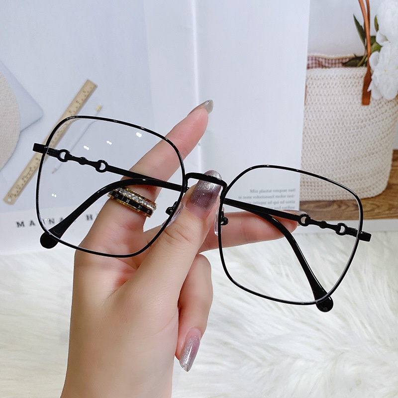 Mắt Kính Chống Bức Xạ Hình Vuông Phong Cách Hàn Quốc Độc Đáo