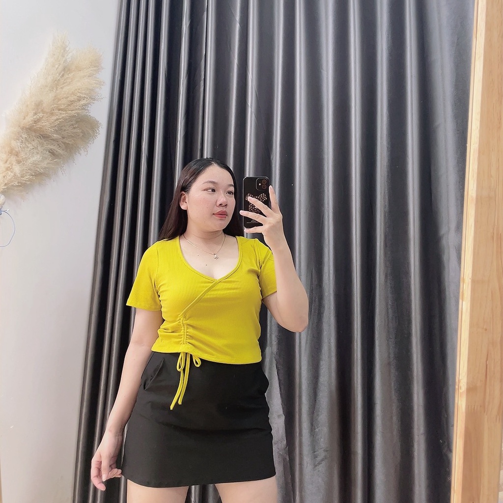 Áo thun nữ bigsize, Tay ngắn dáng dài qua rốn hack dáng che bụng Lên Phom Cực Xinh  G9