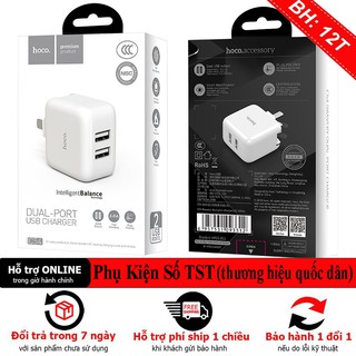 Củ sạc hoco c54 - 2 cổng usb - hàng chính hãng