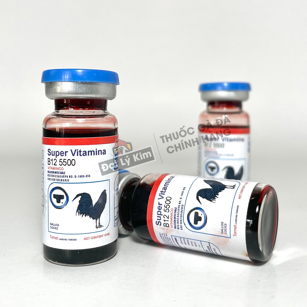 Dinh dưỡng nuôi gà đá tăng bo B12 5500, chai 10ml, nhập khẩu Mexico chính hãng