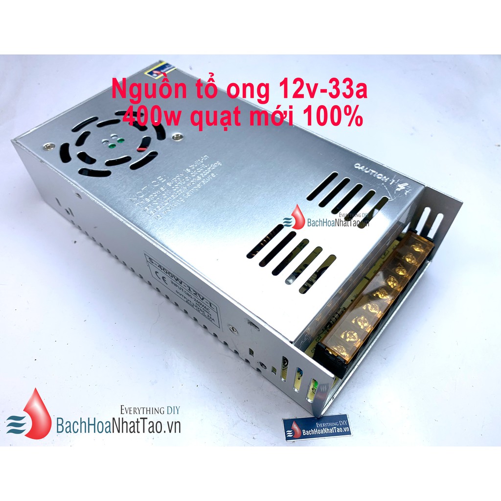 Nguồn tổ ong 12V 33A 400W(quạt) mới 100%