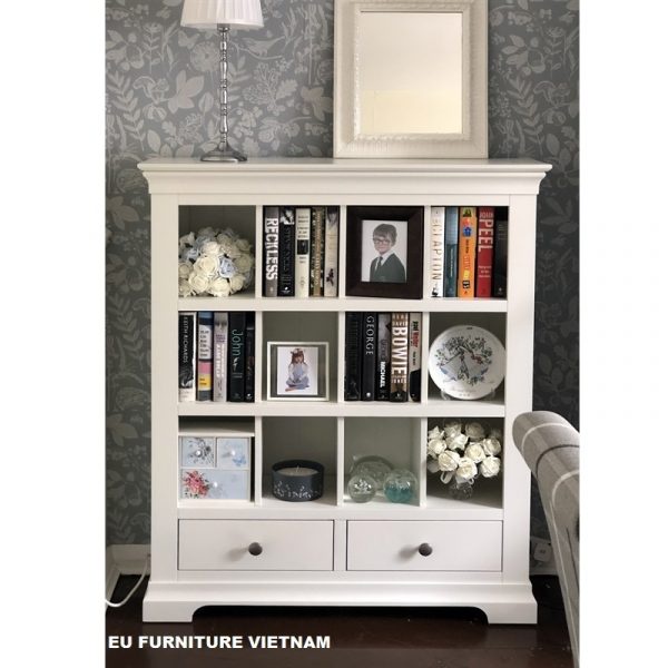 Kệ sách, kệ trưng bày Chantilly Medium White
