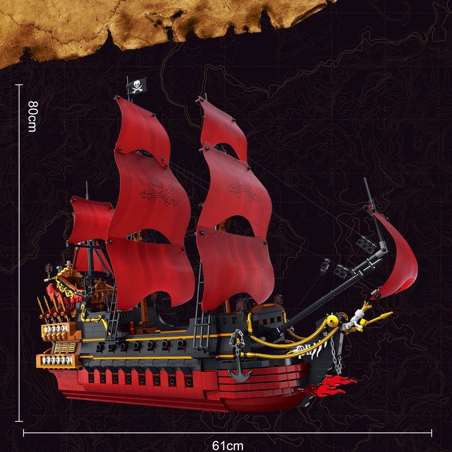 Đồ chơi lắp ráp mô hình Moc Queen Pirates Revenge DK 6002 Tàu Sự Trả Thù Của Nữ Hoàng Anne CỠ LỚN