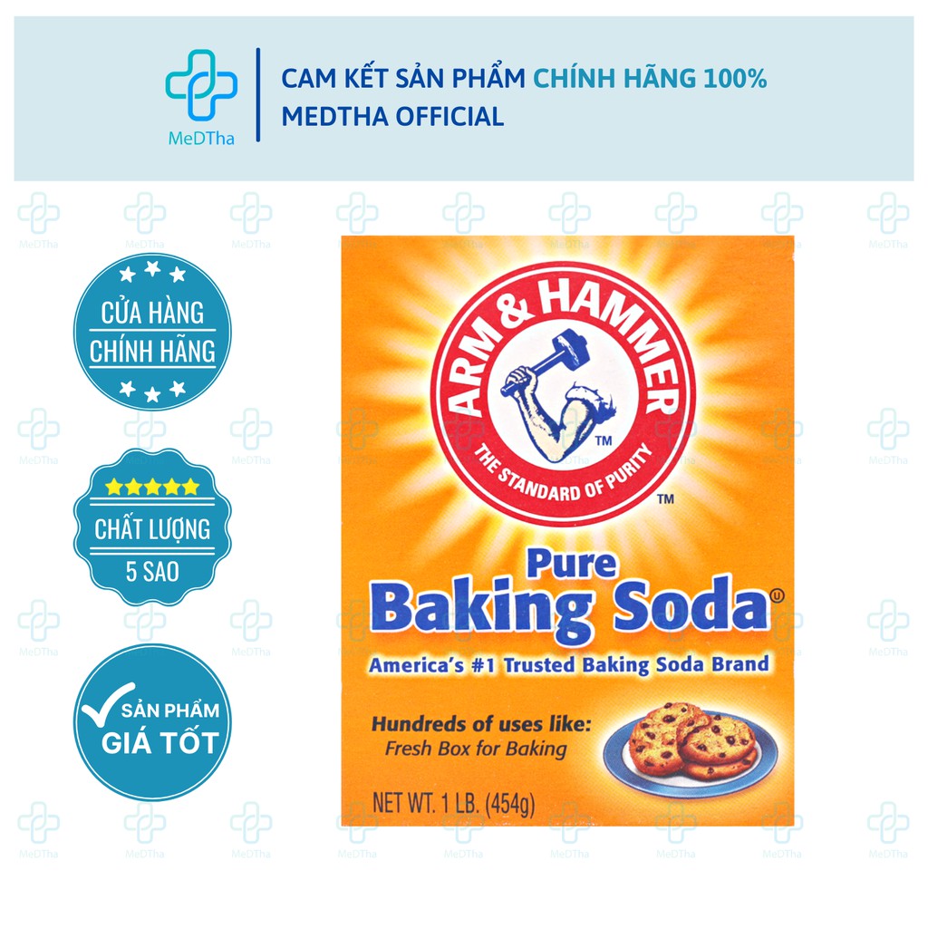Baking soda - Bột hỗ trợ tẩy trắng răng, tẩy trắng quần áo, chăm sóc da, làm bánh USA