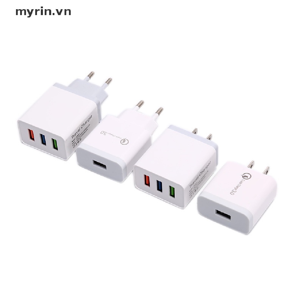 Cốc Sạc Nhanh USB 3.0 18W Phích Cắm US / EU Tiện Dụng