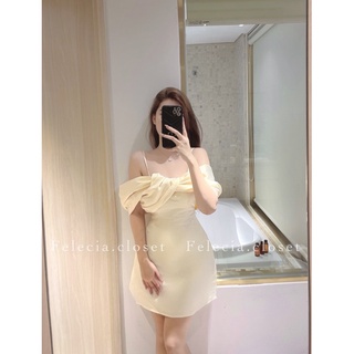 Váy tacta xoắn lệch vai