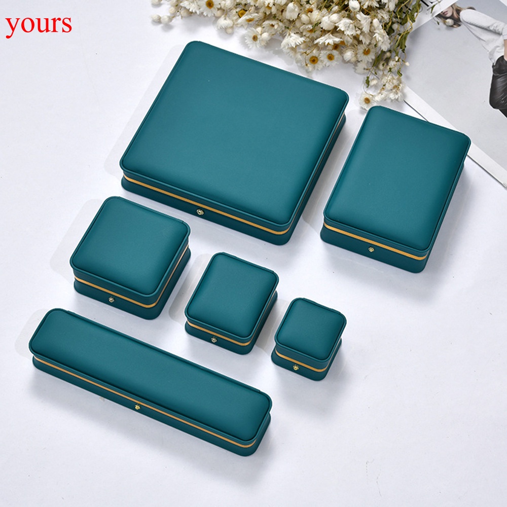 YOURS High Quality Leather Jewelry Box Ring Pair Ring Earrings Necklace Bracelet Box Jewlery Organizer