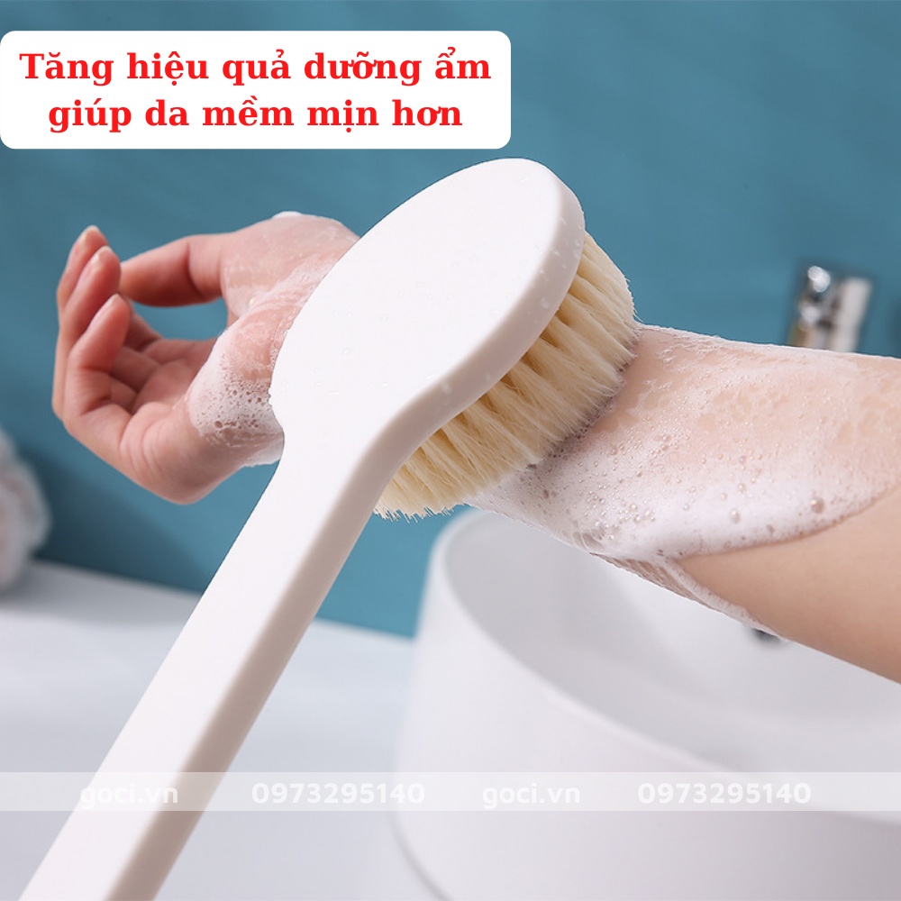 Cây cọ lưng chà lưng Nhật bàn chải tắm làm sạch tế bào chết trên da làm mềm mịn đa năng tiện lợi