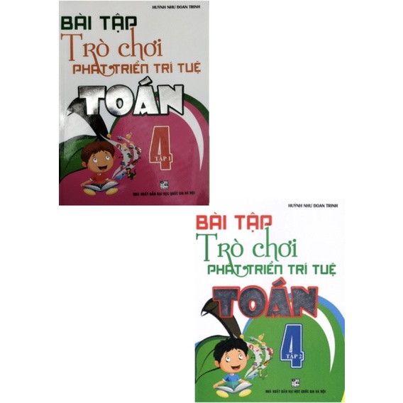 Sách - (Combo 2 tập) Bài Tập Trò Chơi Phát Triển Trí Tuệ Toán 4