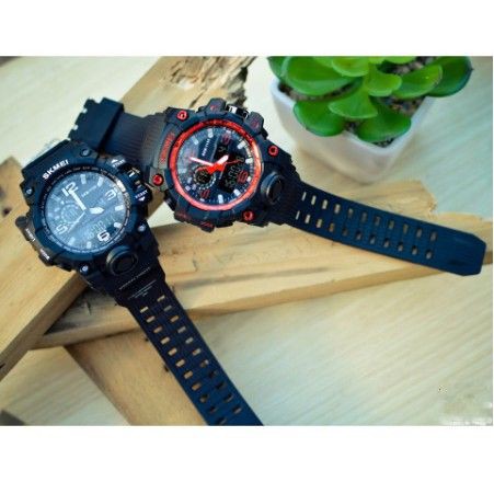 Đồng hồ điện tử unisex Skmei 1155 Dual Time đẳng cấp thể thao quân đội- Xanh lam