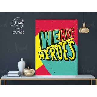 Tranh canvas động lực tiếng anh TCVTA02 tặng đinh treo tranh