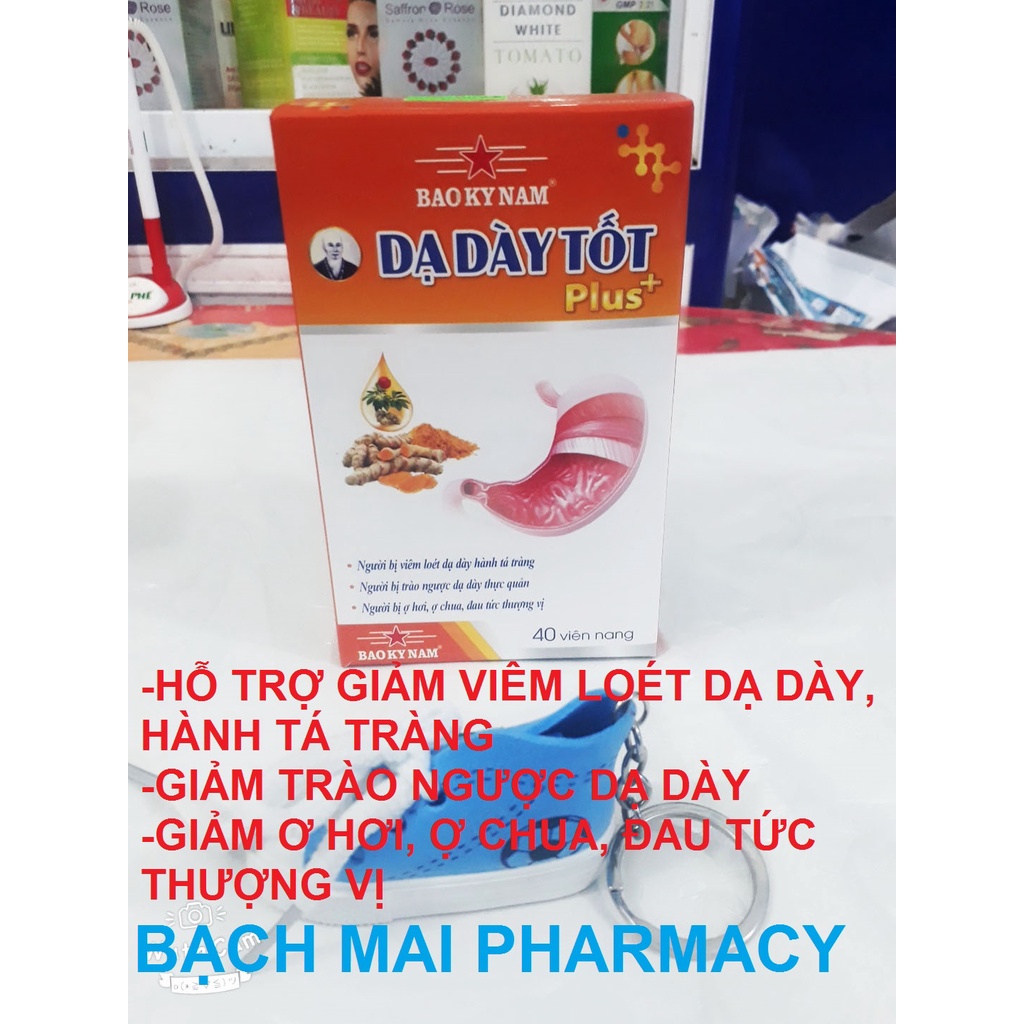 Viên uống DẠ DÀY TỐT PLUS, giúp giảm viêm loét dạ dày, tá tràng, đầy bụng, chướng hơi, ợ chua, nóng rát, trào ngược