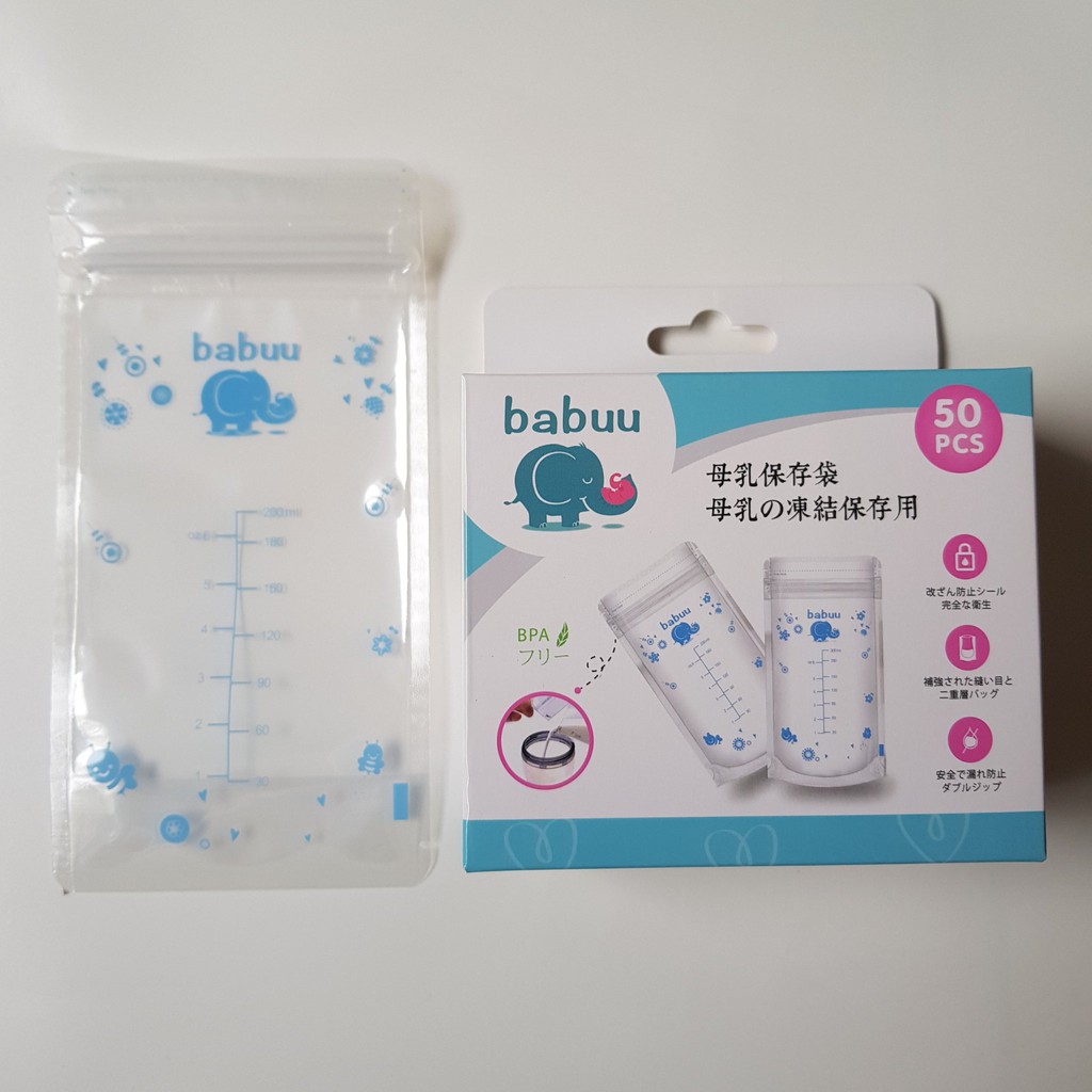 Hộp 50 Túi Trữ Sữa Hãng BaBuu Loại 250ml Cho Mẹ Và Bé Yêu _ PK64